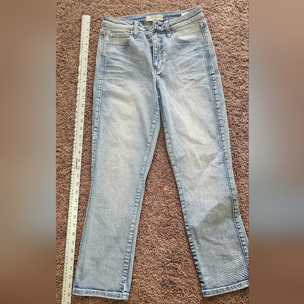 Guess Denim Straight Leg Jeans - Light Blue
